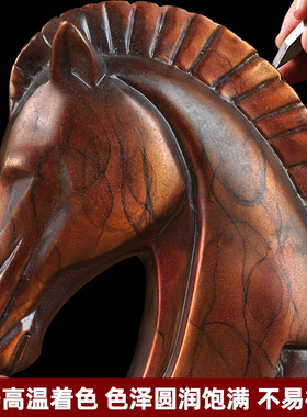 美式黄铜马头摆件软装家居饰品客厅办公室创意装饰艺术品玄关摆设