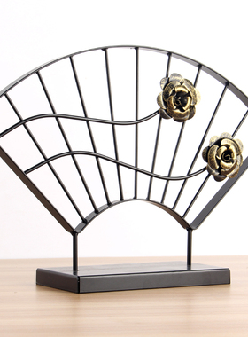 创意铁艺摆件装饰品客厅新中式工艺品禅家居饰品玄关卧室艺术摆饰