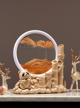 新中式节节高升流沙画摆件家居客厅玄关沙漏装饰摆设乔迁新居礼品