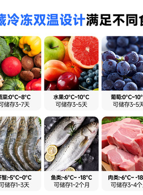驰能四门冰柜商用冰箱厨房食品冷藏保鲜柜饭店六门立式双温冷柜