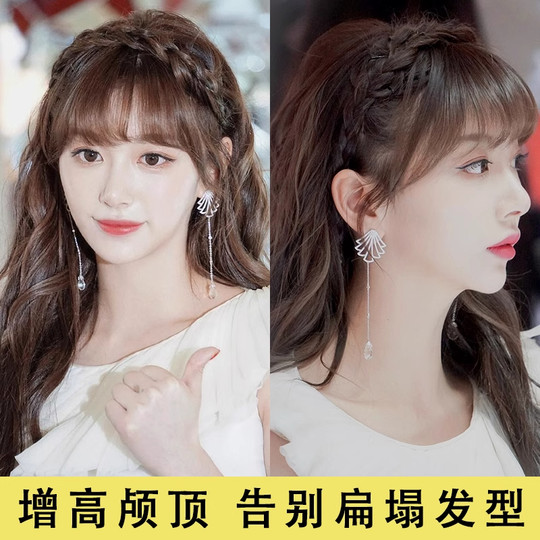 鱼骨辫假发发箍女麻花辫子发卡发捆压发头箍编发头饰女款2025新款