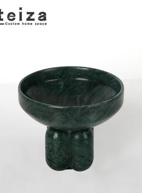 Oteiza现代简约轻奢样板间餐厅餐桌电视柜茶几高脚水果盘洞石托盘