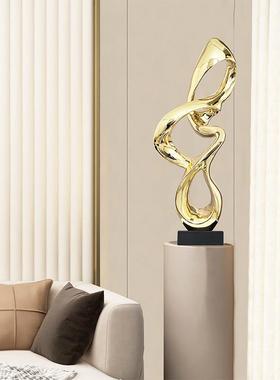 现代轻奢酒店大堂摆件会所玄关过道抽象客厅电视柜落地雕塑艺术品