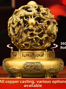 吉山堂九仟昆定铜青龙装饰办公室桌面装饰家居客厅入口