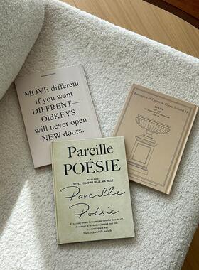 英文装饰书法式高级感笔记本双面装饰摆饰摄影拍照道具彷真书书写