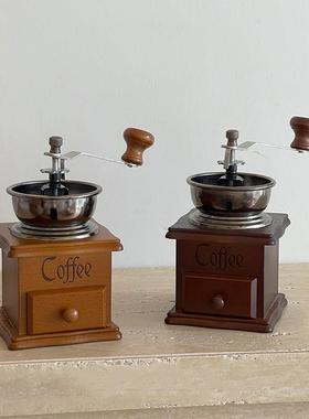 覆古咖啡机玄关柜子桌面摆件中古餐柜客厅装饰品拍照道具礼物
