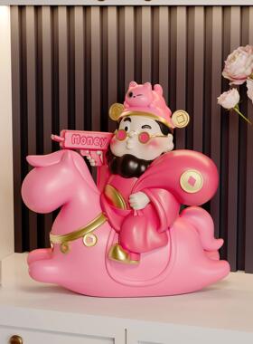 马上发财财神爷摆件店铺开业礼物招财办公室桌面马年新款乔迁装饰