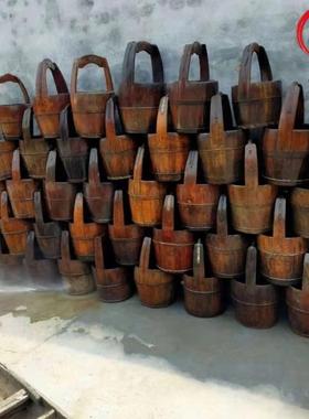 民俗怀老旧水桶老件农村物手提家用木99189桶复怀旧桶子古影视道