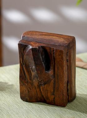 泰国85700木雕收纳盒复古木质饰品摆盒子面实木名盒片创意方形桌