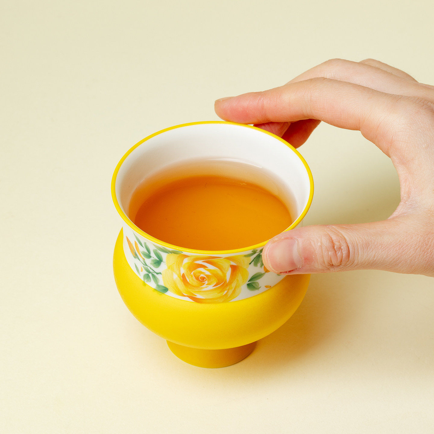 里作手绘金蕊玫瑰高足咖啡杯创意粉彩手工主人杯家用功夫茶具茶杯,淘宝优惠券,粉丝福利购,淘宝优惠卷