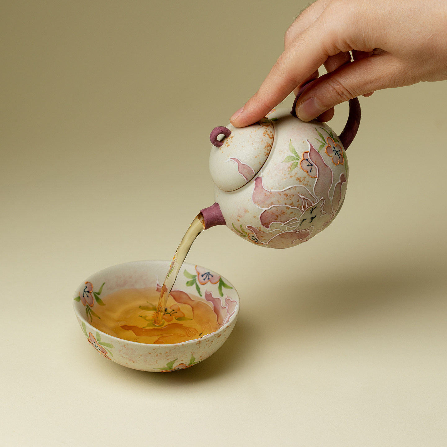 里作纯手绘九尾仙狐茶壶火石红功夫茶具泡茶壶家用陶瓷仙女泡茶器,淘宝优惠券,粉丝福利购,淘宝优惠卷