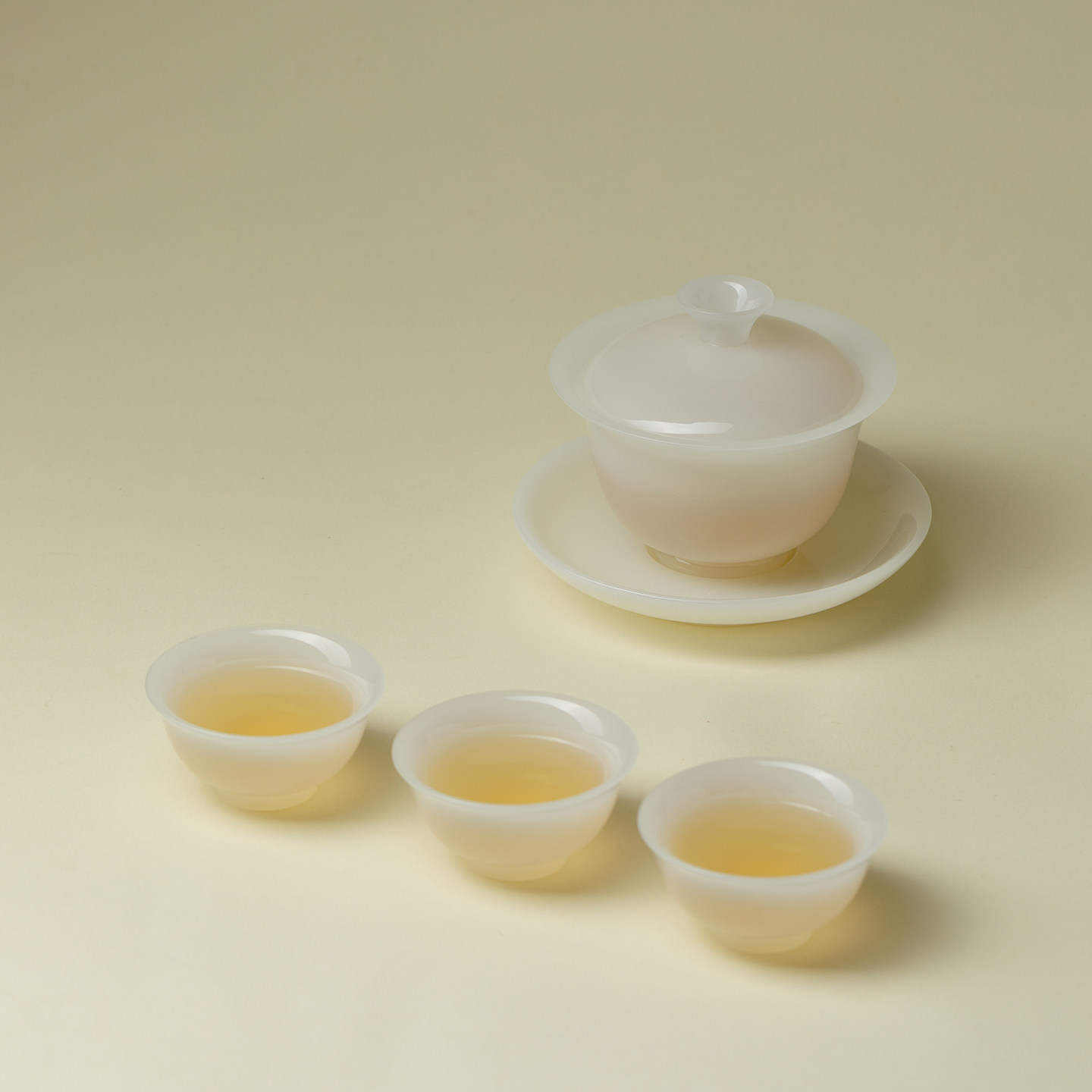 里作 冰种璞玉瓷三才盖碗功夫茶具套装高端白瓷茶杯礼盒装伴手礼,淘宝优惠券,粉丝福利购,淘宝优惠卷