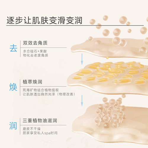 ALMAK欧茉可牛奶身体磨砂膏海盐柔滑肌肤去角质沐浴露滋润清洁 - 图0
