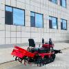 Small dual-purpose crawler-type multi-functional riding micro-tiller, rotary tillage and trenching for agricultural use, both for water and drought purposes