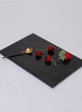 大理石浴室洗漱托盘卫生间洗手台盘欧式北欧简约化妆首饰收纳盘