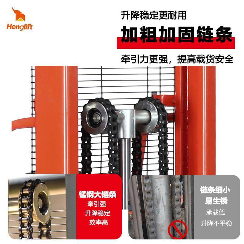 堆垛车1吨1.5吨2吨液压小型手推液压叉车升高装卸车手动堆高车,淘宝优惠券,粉丝福利购,淘宝优惠卷