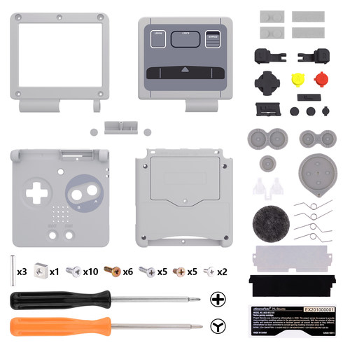 eXtremeRate易极改GBA SP全套改装壳键替换外壳按键套装Game Boy Advance SP配件掌机保护壳DIY附安装工具 - 图3