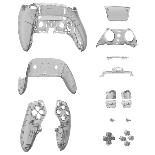 eXtremeRate易极改PS5 Edge手柄全套替换壳键套装全透明磨砂外壳适配索尼Edge手柄DIY个性改装易安装 - 图3