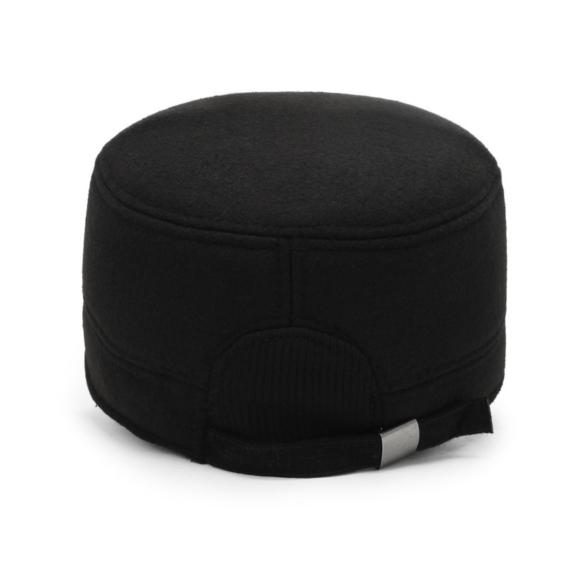 中老年帽子男士冬天爸爸平顶帽护耳老人帽秋冬季保暖爷爷老头棉帽 - 图1