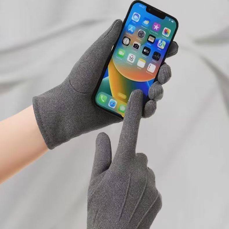 加绒手套女男加厚户外骑行手套麂皮保暖防水手套带绒冬季触屏手套,淘宝优惠券,粉丝福利购,淘宝优惠卷