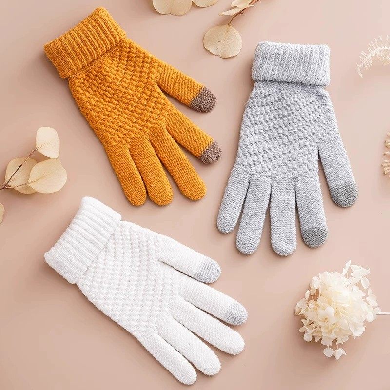 新款触屏手套男女士秋冬季加绒加厚保暖防寒户外骑行毛线针织手套,淘宝优惠券,粉丝福利购,淘宝优惠卷