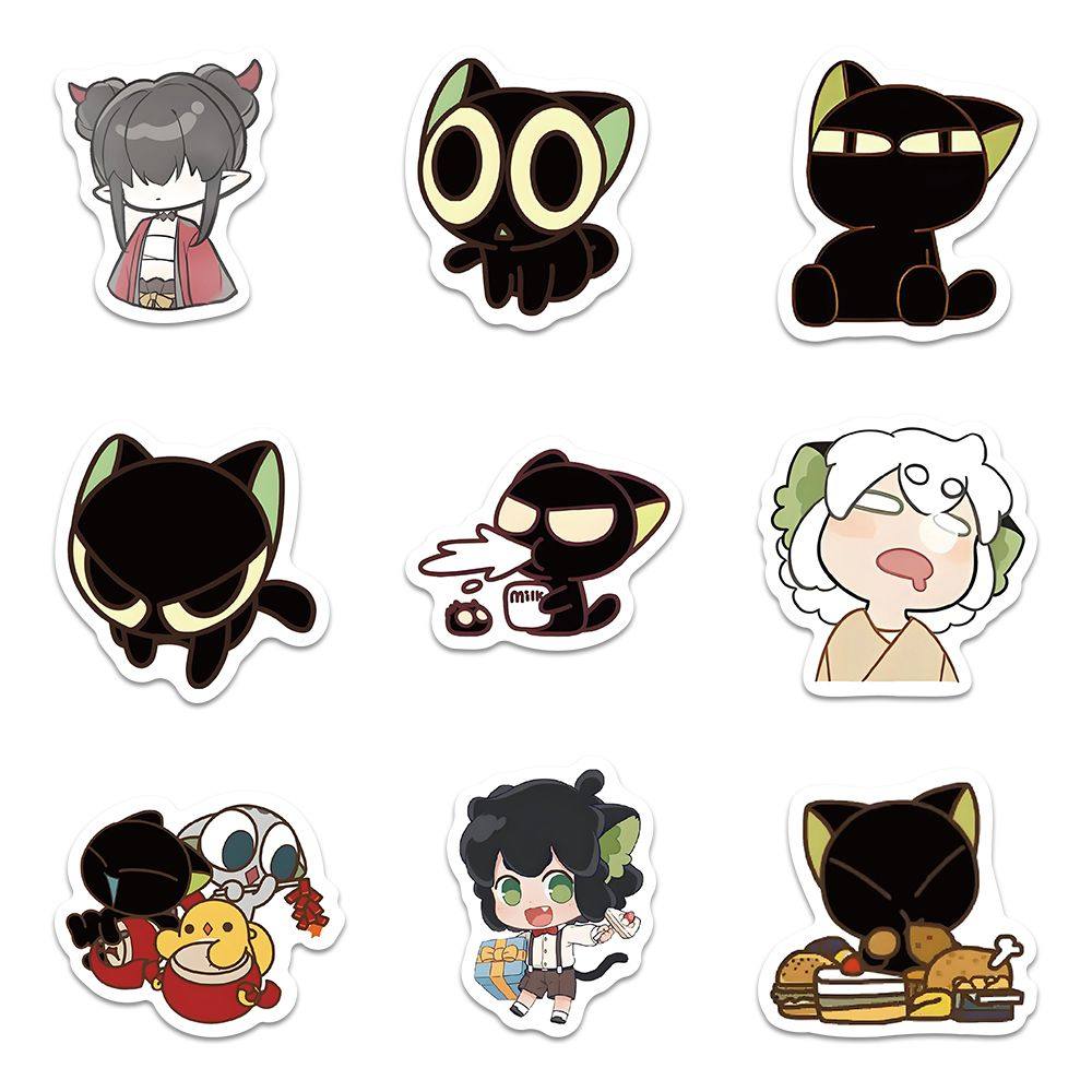 103张罗小黑战记贴纸卡通ins风可爱装饰手账行李箱标签防水小贴画,淘宝优惠券,粉丝福利购,淘宝优惠卷