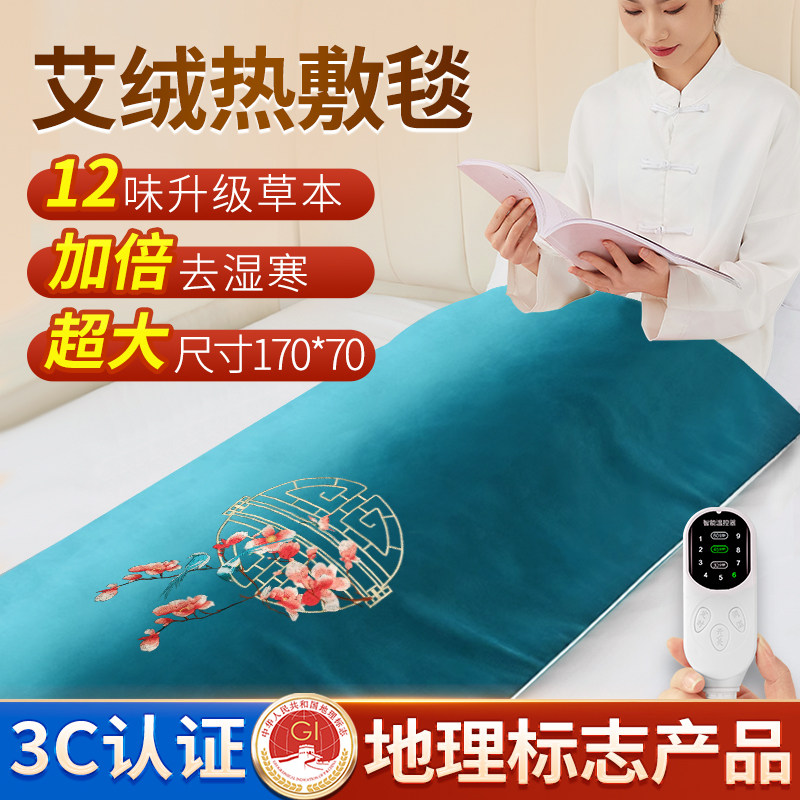 艾灸热敷毯全身理疗电加热毯褥子家用艾绒毯通用艾草垫正品旗舰店,淘宝优惠券,粉丝福利购,淘宝优惠卷