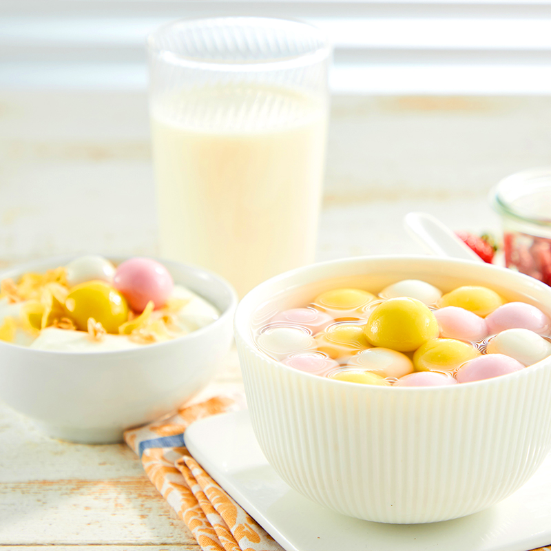 Miss you little glutinous rice balls with black sesame and peanut flavors