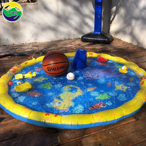 跨境款PVC儿童涉水玩具喷水垫溅水垫户外戏水垫洒水池 - 图2