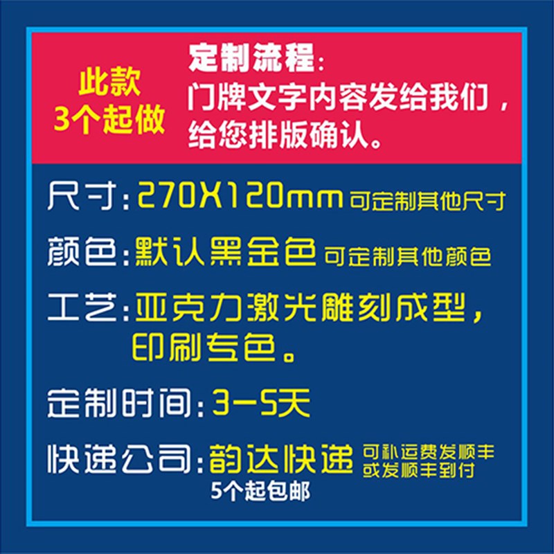 双面科室牌 侧装门牌定制做 公司立体双面标识牌 猫鱼标牌 - 图1