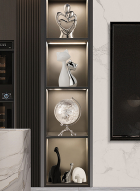 客厅摆件轻奢创意大象现代高级感软装新房子电视柜书架装饰品