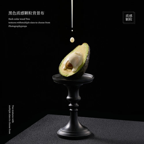 美食拍摄背景布高级感黑色肌理拍照道具桌面墙面静物产品场景布置 - 图1