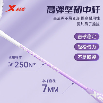 特步羽毛球拍正品旗舰店男女生