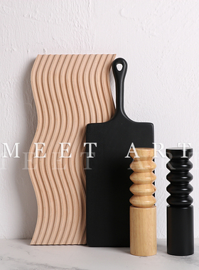 现代简约创意实木砧板餐板面包板 面包托盘 样板间厨房台面摆件