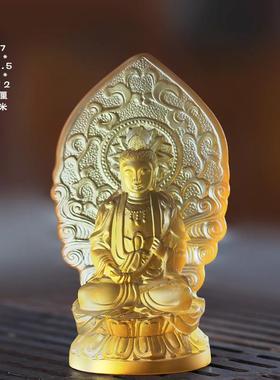 琉璃西方三圣阿弥陀佛大势至观音菩萨佛像摆件客厅佛堂供奉观世音