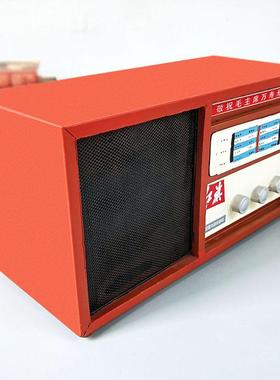 复古怀旧老式铁皮录音机收音机电视机模型摆件拍摄影视道具装饰