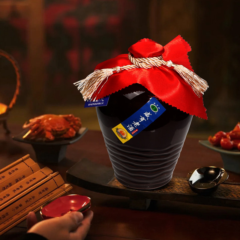 绍兴咸亨六年陈酿绍兴黄酒半甜型1L传统陶坛老酒官方旗舰店正品,淘宝优惠券,粉丝福利购,淘宝优惠卷