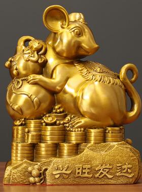 纯铜十二生肖摆件店铺装饰