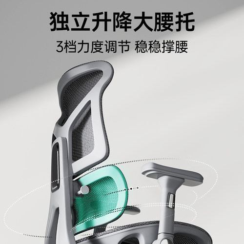 Everseat Flex7Pro人体工学椅电脑椅靠背办公椅护腰学生午睡久坐 - 图3
