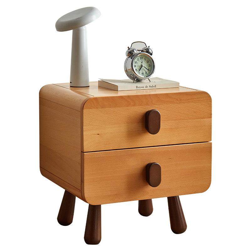 金多喜全实木儿童床头柜现代卧室进口榉木置物柜青少年迷你床边柜,淘宝优惠券,粉丝福利购,淘宝优惠卷