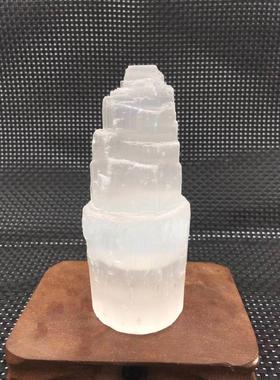 好记水晶透石膏灯塔柱子摆件塔光之门居家装饰品原石送朋友礼物