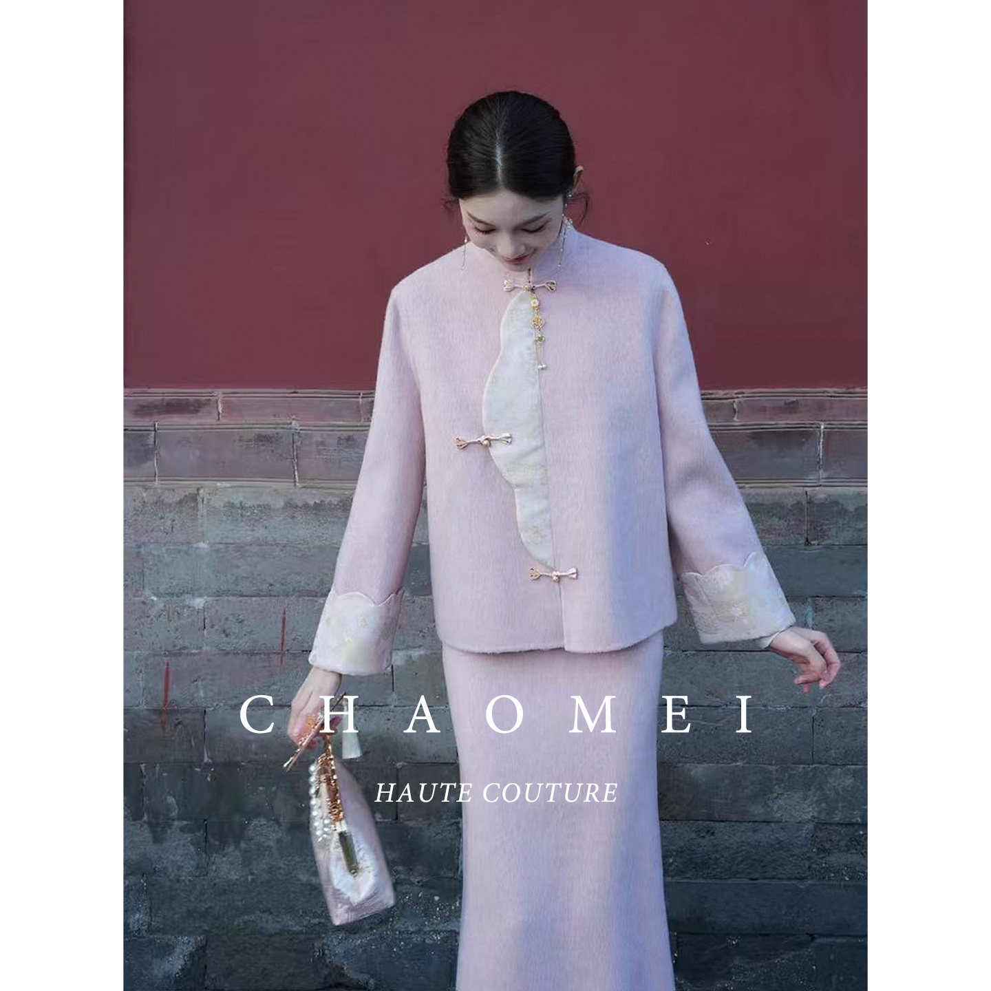 冯（CHAOMEI【金粉世家】国风新中式100绵羊毛桃夭粉双面呢套装,淘宝优惠券,粉丝福利购,淘宝优惠卷