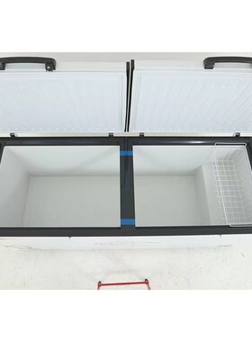 商用超市冰柜双温双室冷柜卧式冷柜一边冷冻一边冷藏两用冰柜速冻