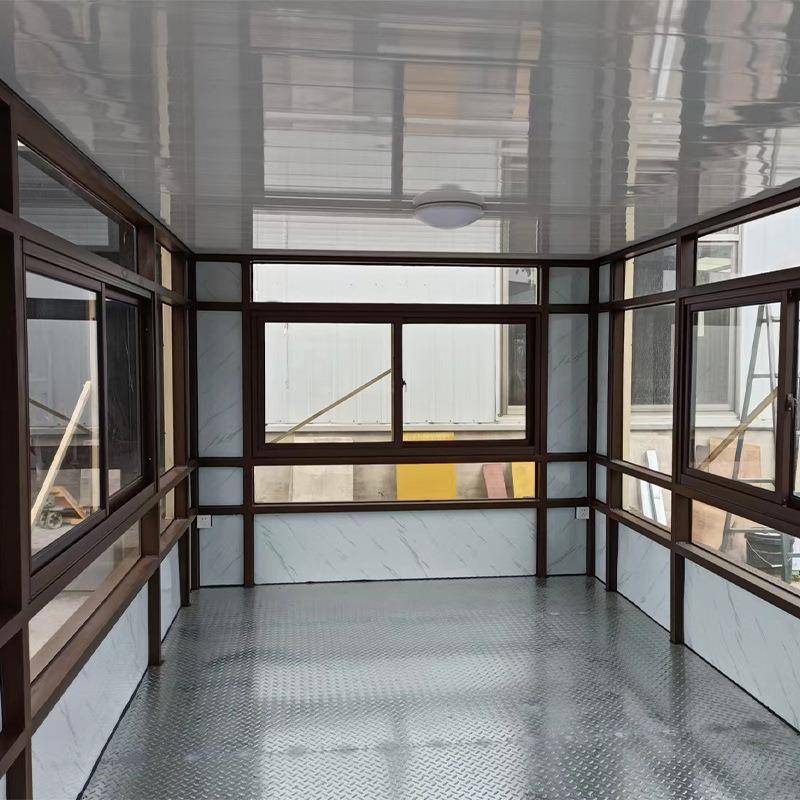 真石漆岗亭保安亭小区物业门卫岗亭定制值班室真石漆成品岗亭 - 图2