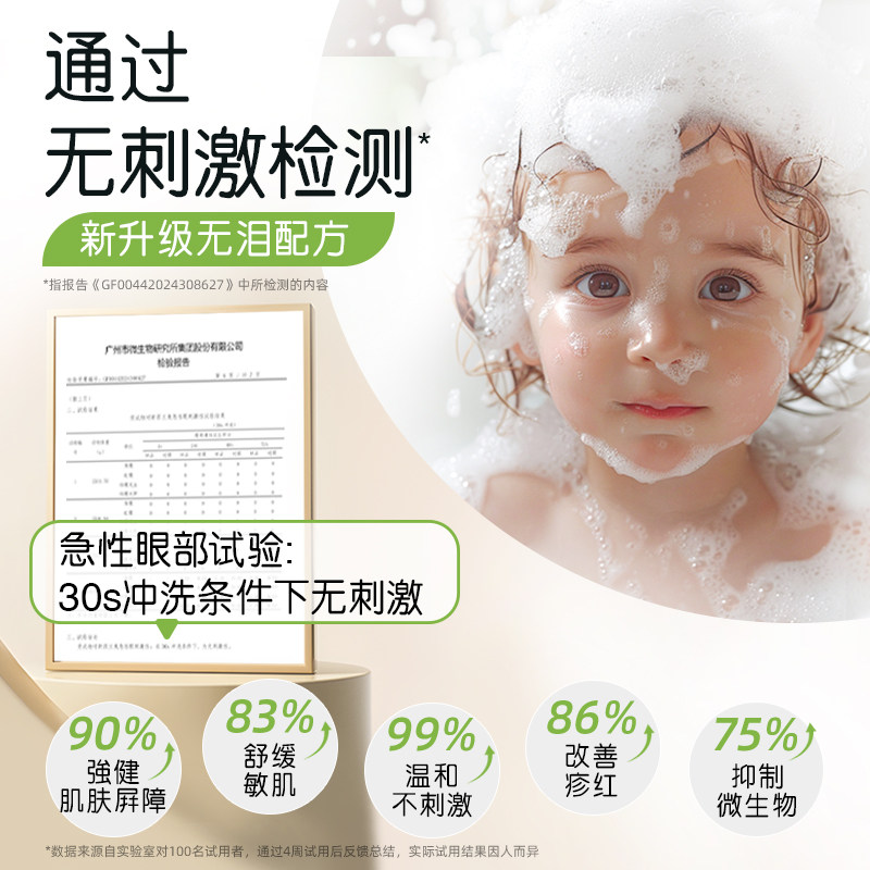 贝蒿美婴儿沐浴露二合一泡泡慕斯新生宝宝专用洗发水儿童洗护泡沫