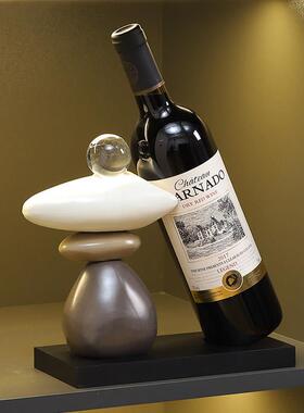 时来运转红酒架摆件客厅轻奢高档酒柜餐边电视柜高级感家居装饰品