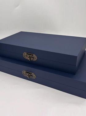 新中式现代轻奢白色皮质首饰盒博古梳妆台红色储物收纳样板房饰品