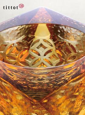 tittot琉园招财琉璃鼎摆件前台聚宝盆工艺品笔筒 旺旺来 开业礼物