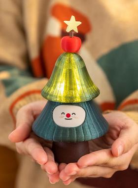 阿楹 治愈高级耶诞树礼物精致小摆件工位儿童房书桌卧室架气氛灯