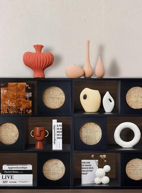 诚艺中古风糖色小众高级感套装酒柜书柜摆件美拉德家居陶瓷装饰品